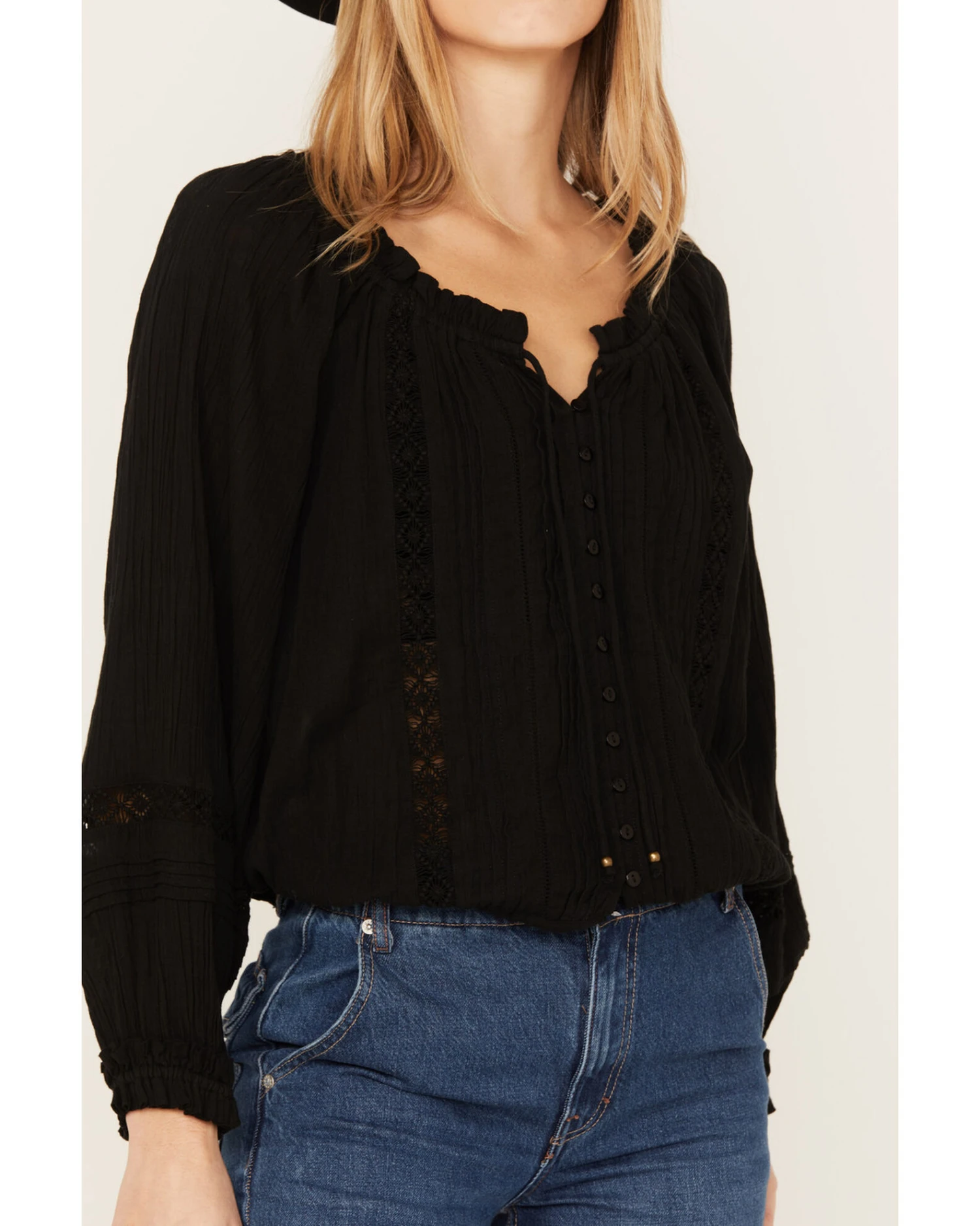 Revel Women's Long Sleeve Peasant Top 3 Revel Women's Long Sleeve Peasant Top - Image 3