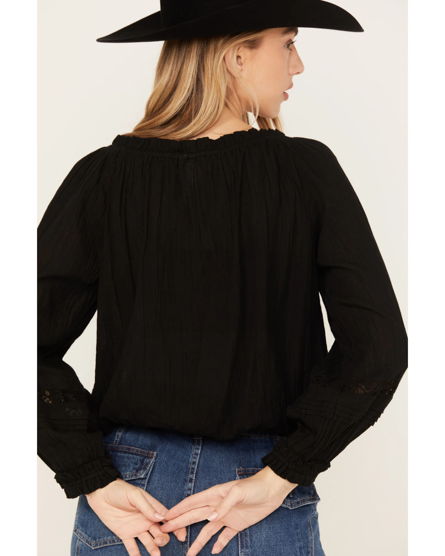 Revel Women's Long Sleeve Peasant Top 4 Revel Women's Long Sleeve Peasant Top - Image 4