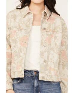 Free People Women's Floral Printed Denim Jacket -Western Cowboy Clothing Shop 2000387533 103 P3