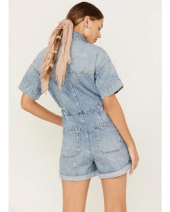 Free People Women's Marci Denim Shortall -Western Cowboy Clothing Shop 2000388004 414 P4