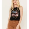 White Crow Women's Yeehaw Americana Cropped Graphic Tank
