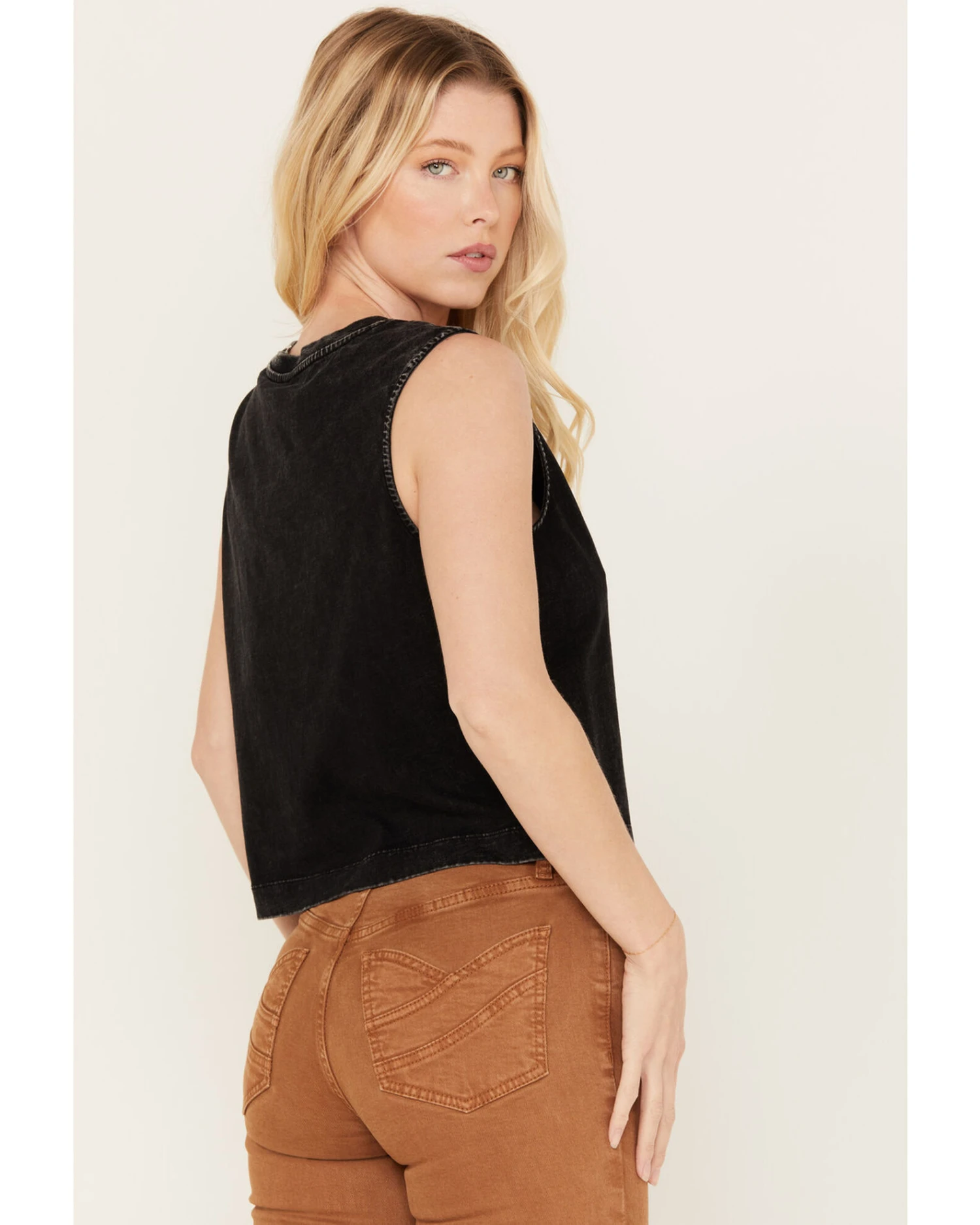 White Crow Women's Yeehaw Americana Cropped Graphic Tank 4 White Crow Women's Yeehaw Americana Cropped Graphic Tank - Image 4