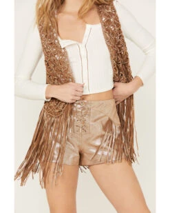 Wonderwest Women's Foiled Suede Vest -Western Cowboy Clothing Shop 2000389175 200 P3