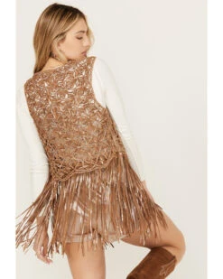 Wonderwest Women's Foiled Suede Vest -Western Cowboy Clothing Shop 2000389175 200 P4