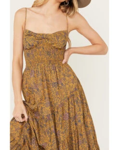 Free People Women's Sundrenched Floral Print Sleeveless Maxi Dress 6 Free People Women's Sundrenched Floral Print Sleeveless Maxi Dress -Western Cowboy Clothing Shop 2000392163 341 P3