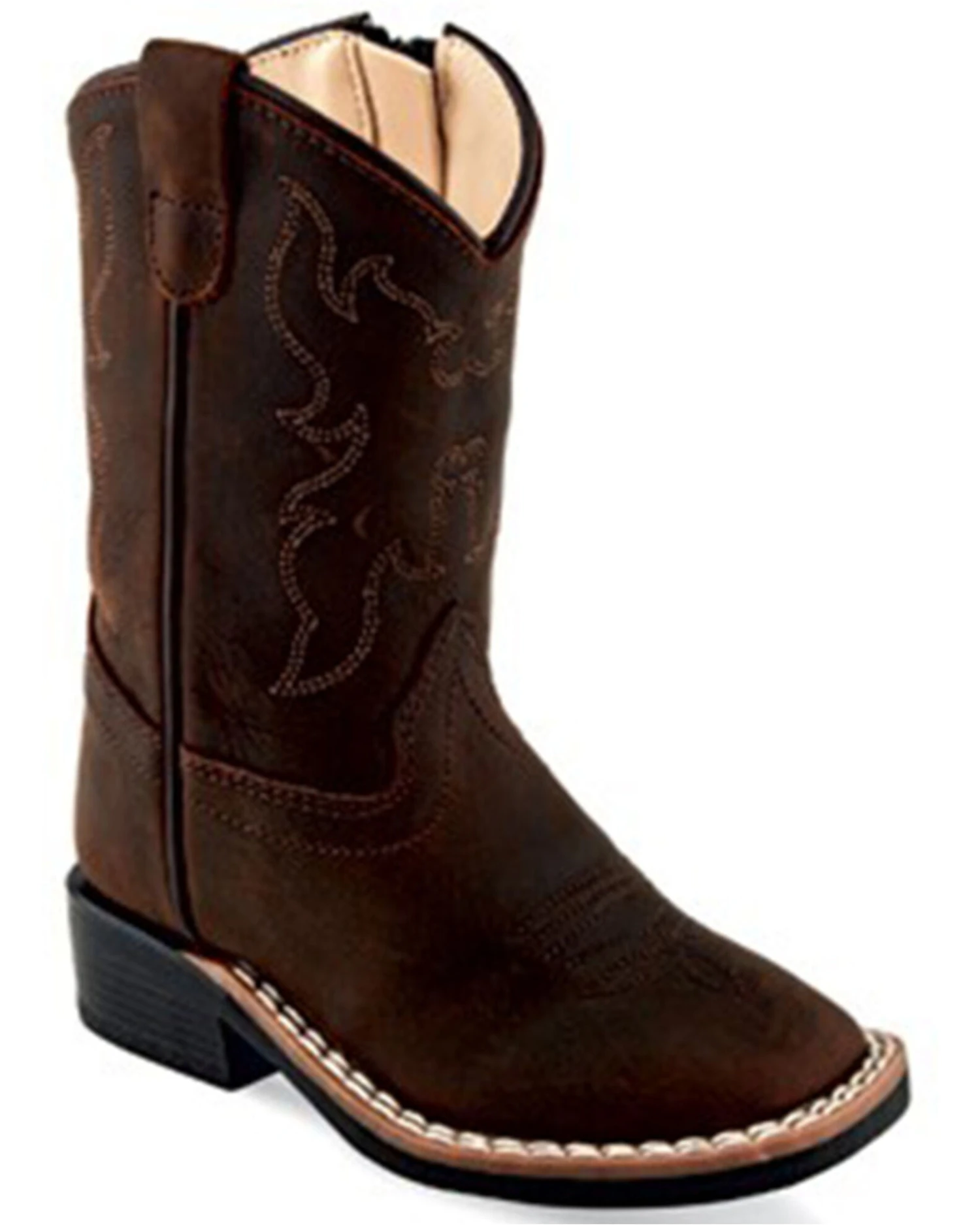 Old West Toddler Boys' Distressed Western Boots - Broad Square Toe 1 Old West Toddler Boys' Distressed Western Boots - Broad Square Toe