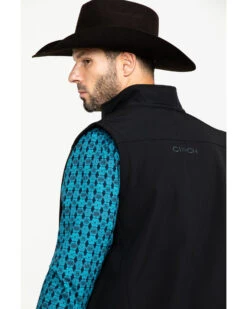 Cinch Men's Solid Bonded Softshell Zip Vest 10 Cinch Men's Solid Bonded Softshell Zip Vest -Western Cowboy Clothing Shop 268878 89 P5
