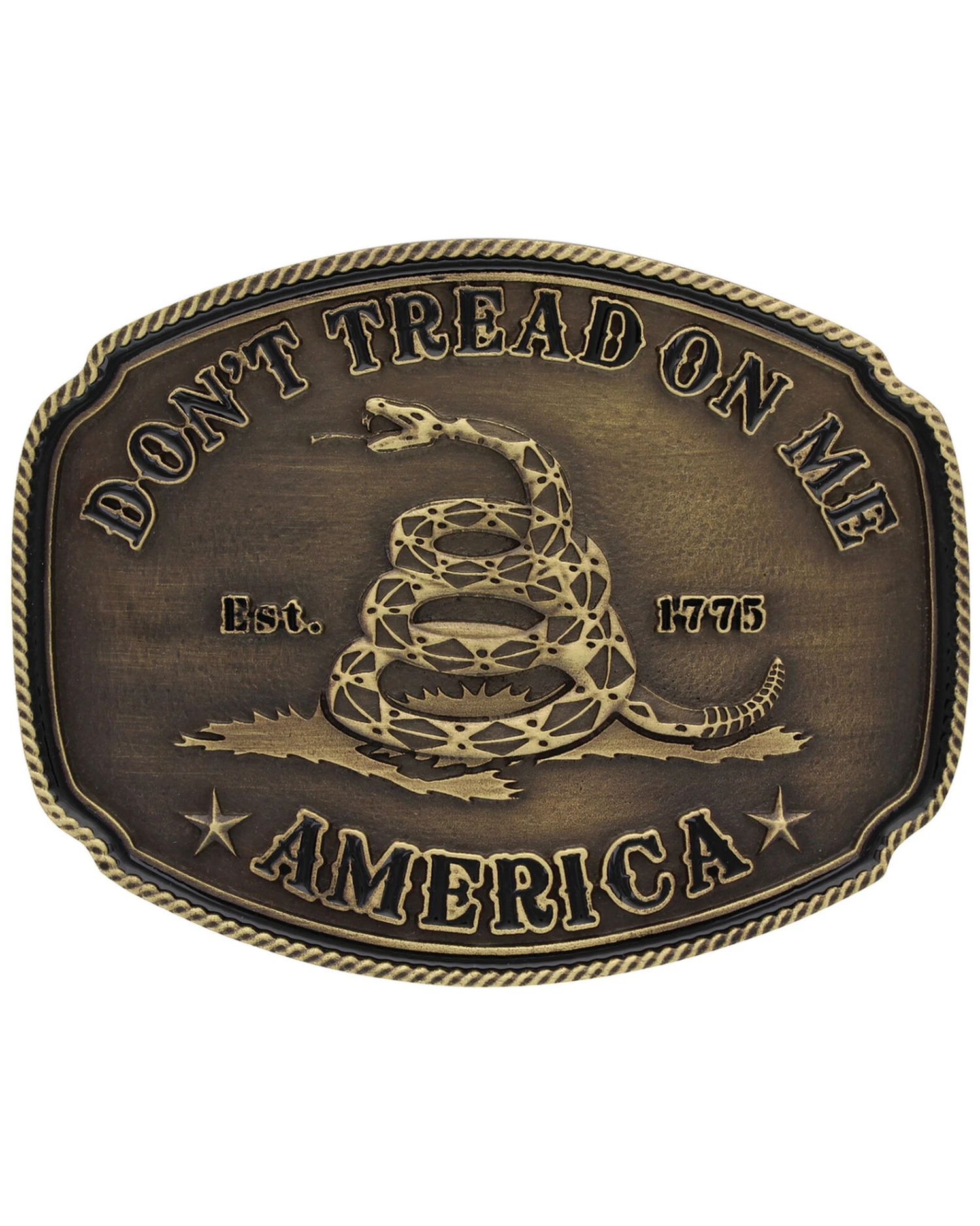 Montana Silversmiths Men's Don't Tread On Me Attitude Buckle 1 Montana Silversmiths Men's Don't Tread On Me Attitude Buckle