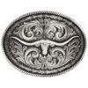 Montana Silversmiths Long Horn Attitude Belt Buckle